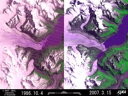 Retreat of O´Higgins Glacier