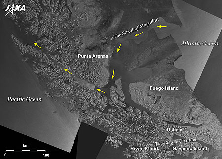 Satellite Imagery of the Southern Tip of South America