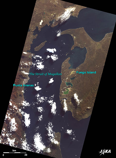 The Strait of Magellan near Punta Arenas