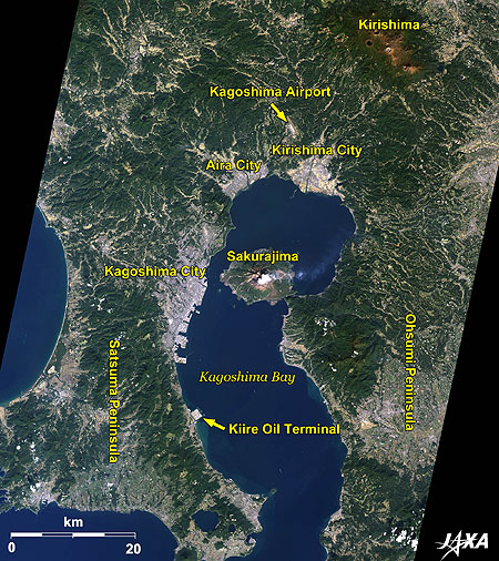 Sakurajima and Its Surroundings