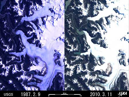 Retreat of HPN 1, 2 and 3 Glaciers