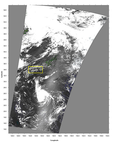 Observation range around Japan