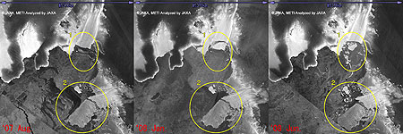 Coastal changes observed in Antarctica’s Pine Island Glacier
