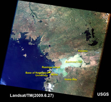 The region around Kavirondo Gulf (or Winam Gulf)