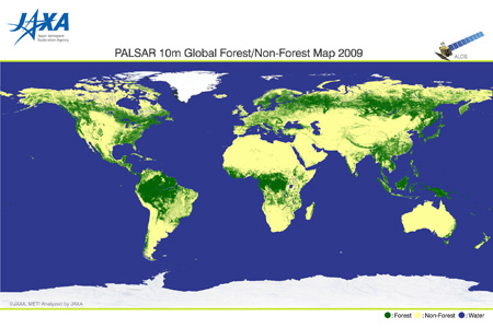 Forest/non-forest classification map in 2009