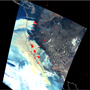 Visualization of California wildfires by earth observatory satellites