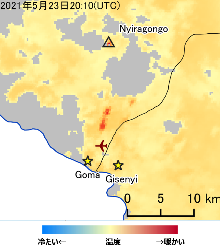 Thermal infrared image obtained by GCOM-C night-time observation on May 23, 2021