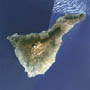 The Big Volcano and Solar Power Generation Plant in Tenerife, Spain