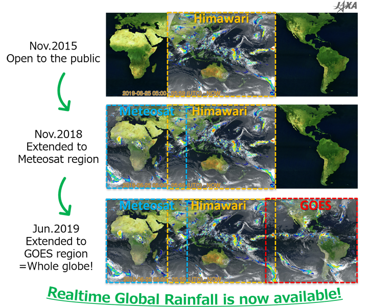 Extension of the GSMaP_NOW to the whole globe