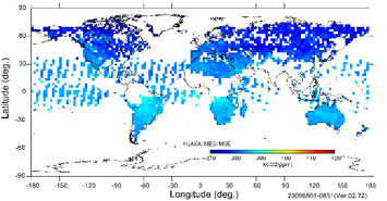 2009年8月の月平均の二酸化炭素濃度